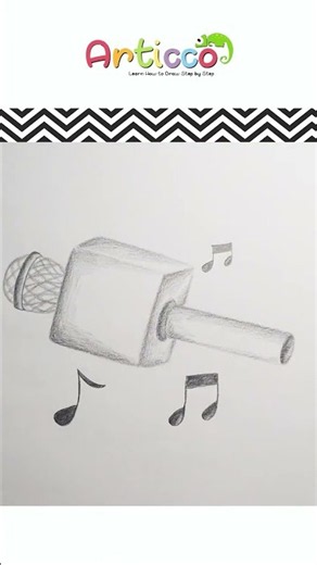 Pencil Sketch || How To Draw Microphone #drawing #art #painting #articcodrawing #easydrawing