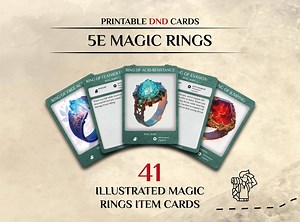 Dnd 5e Magic Ring Cards: 41 Illustrated Item Cards (instant Download) - Etsy