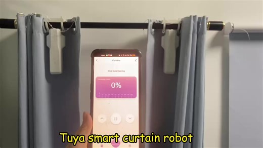 SZMYQ Tuya Smart WiFi Motorized Curtain Motor Drive Remote Controlled Batteries Window Sliding Curtain for Zip Bending I U Track