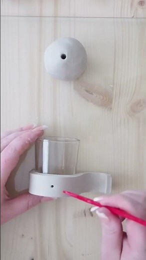 Create these beautiful flower holders made with FIMOair 💐 #diycraft #FIMO #flowervase #shorts