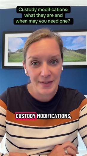 Custody orders aren't always permanent. If your family’s needs have changed, you may qualify for a custody modification under Maryland law. Watch to learn what they are and when you might need one. Click the link in our bio to schedule a consult.