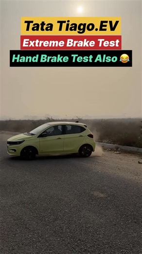 Paras Saini on Instagram: "Tata Tiago.EV Extreme Brake And Hand Brake Test #brake #tatamotors #tiago #hatchback #cars"