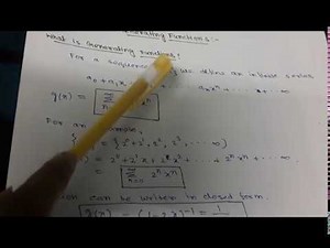 Basic Introduction of Generating Function|| Part -1 || Recurrence || Discrete Math