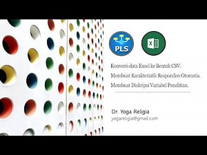 Convert Excel to CSV Smart PLS Data Processing - Creating Respondent Characteristics & Variable D...