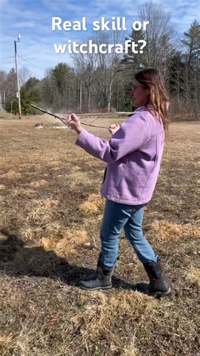 Real Skill or Witchcraft? Dowsing for Water #dowsing #waterwitch #homesteadlife #maine #witchtok