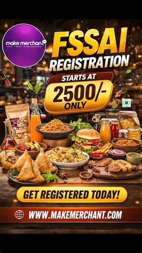 Get FSSAI Registration Same Day | Apply Online in 2026 | #fssairegistration #fssai #fssailicense