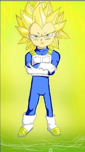 Drawing vegeta Ssj3 daima digitally #dragonball #anime #vegeta #trending #shorts #fanart #daima
