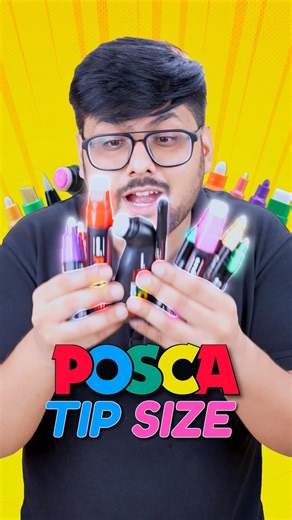 So many tip sizes! 😳Now I see why Uni Posca is so popular. #shorts #SYShorts 1006