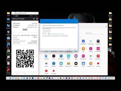 Fast FTP File Transfer between Phone and PC via WiFi!