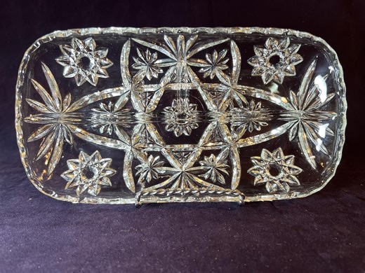 Relish Dish, Vintage Anchor Hocking Prescut: Star of David Divided Glass Tray - Etsy