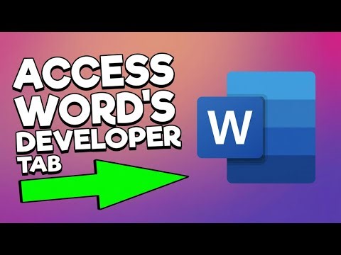 How to Add Developer Tab in Microsoft Word
