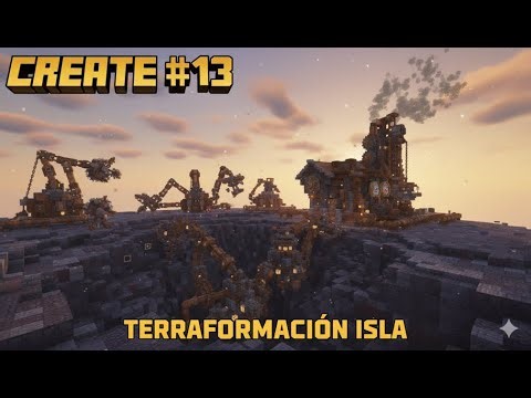 CREATE Día 13 – TRANSFORMO la ISLA ENTERA: Adiós stone, hola tierra… ¡y nueva MÁQUINA de VAPOR! 🌋⚙️