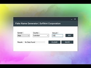 Fake Name Generator, Unlimited Fake Names | Softkini Corporation