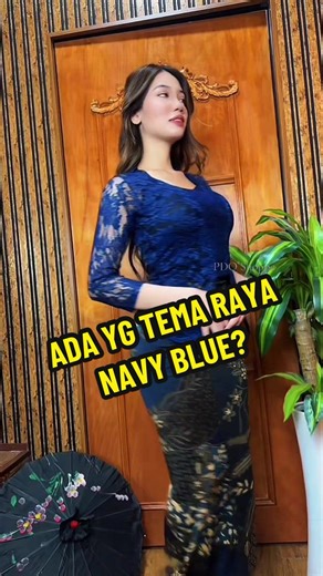 Explore the Navy Blue Kebaya Themes for Hari Raya
