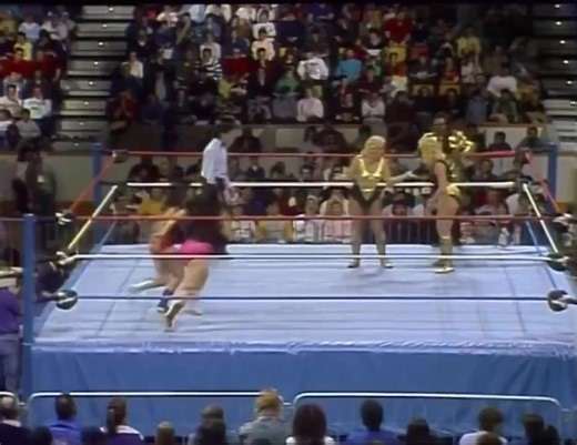 2 out of 3 Falls — WWF Women’s Tag Team Title Match Champions: The Glamour Girls Challengers: The Jumping Bomb Angels Event: WWF Royal Rumble — January 24, 1988 Fast-paced, groundbreaking, and decades ahead of its time. A showcase of teamwork, athleticism, and storytelling that redefined what women’s wrestling could be. 💥 #WWF #RoyalRumble1988 #WomensWrestling #JumpingBombAngels #TheGlamourGirls #TagTeamWrestling #ClassicWrestling #ProWrestlingHistory #Puroresu #80sWrestling #WrestlingLegends |