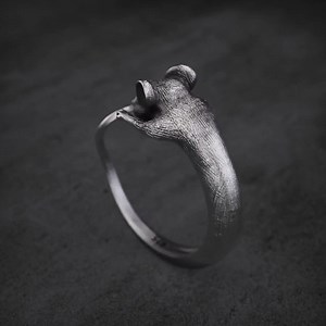 Handmade Sterling Silver Mouse Ring: Gothic Rodent Jewelry - Etsy Canada