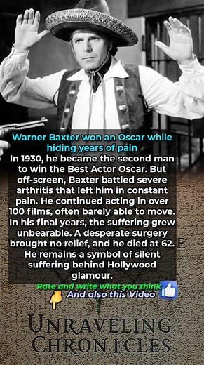 Warner Baxter won an Oscar while hiding years of pain