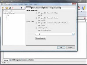 Kompozer Video #7. CSS part II: Elements of Class