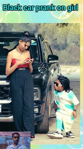 Black car prank on girl #viral #funny #comedy #shortvideo