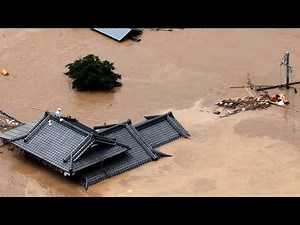 大雨のため浸水した人吉市と土砂崩れがおきた芦北町