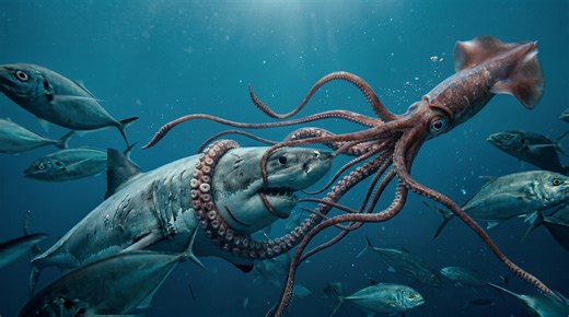 Giant squid vs sperm whale - The deep sea battle that leaves scars