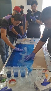 23K views · 100 reactions | Beach theme wall art ✨ Using liquid...