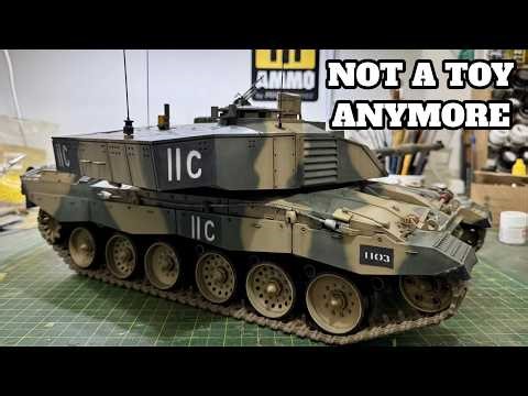 HENG LONG CHALLENGER 2 AMMO by MIG FILTER APPLICATION & PIN WASH (UNOPENED GONE OFF FILTER 🤦‍♂️) #rc