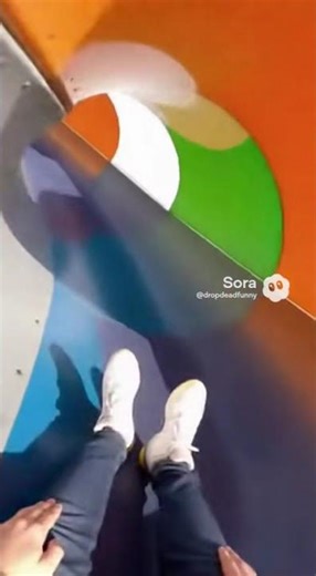 Playground Tube Slide Too Fast Exit POV