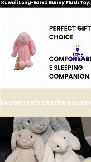 Adorable Long-Eared Bunny Plush – Super Soft Kawaii Rabbit Doll | Perfect Gift for Kids Bunny Lovers