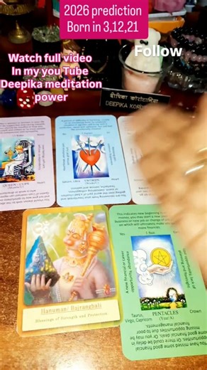 Deepika on Instagram: "2026 prediction for Born in 3,12,21 by neomorologist deepika1111. Thank for watching follow me 😇💜💚🙌🙏.for more reels. Dm for personal paid sessions counseling tarot reading learning healing. You tube Deepika meditation power. Collective energy msgof the day by deepika1111 #pickoftheday #tarot #tarotreading #relationship #love careerreading counseling twinflame soulmate collectivereading zodiacsigns lovereading candles deepikadivinecandles marriagereading pickcard picka