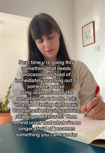 Day 56 | learning to stay with your feelings gives ur nervous system evidence that u matter and this is how u build self-trust #embodiment #selfcompassion #selftrust #innerchild #fyp