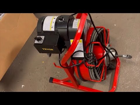 Drain snaking with a VEVOR drain cleaner machine