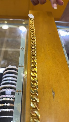 Luxurious 22k Solid Gold Cuban Link Chain at Royal Dubai Jewellers Malton