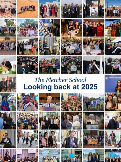 With inaugural events, student treks, conferences, and more, we achieved so much in 2025! 🎉🧡 We can't wait to see what we accomplish together in 2026. Learn more about Fletcher: fletcher.tufts.edu