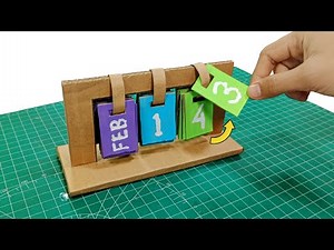 How To Make Calendar With Cardboard | DIY Desk Calendar | Cardboard Calendar