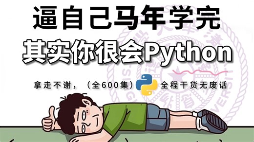【全600集】B站强推！2026最新小白Python全套教程，编程技术猛涨！！别再走弯路了，逼自己马年学完，从新手小白到Python大神看完它就够了！稳了！！
