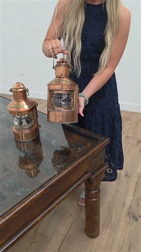 Dutch Vintage Ship Lanterns ⚓ Antique Copper Nautical Lighting Pair