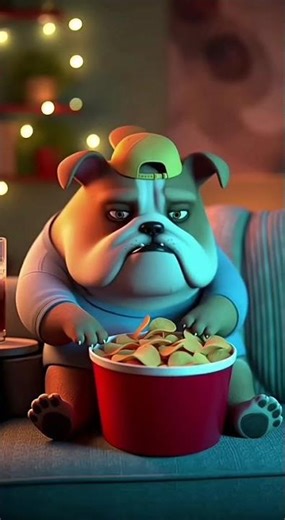“Bulldog Watching TV Like a Human 😂🍿”