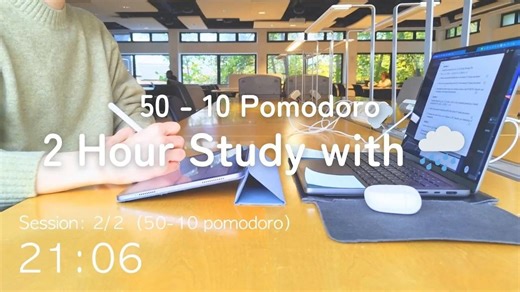 【格拉斯哥大学图书馆学习】2 Hour Study with rain 🌧️ 50-10 Pomodoro