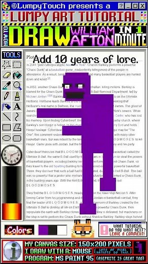 Draw William Afton! 1 MINUTE Art Tutorial!