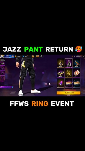 136K views · 451 reactions | 掠 JAZZ PANT RETURN  FFWS RING EVENT FREE FIRE  FFWS 2025 BUNDLE . . . . #jazz #jazzpant #ffwsringevent #ffws2025bundle #ffwsringeventfreefire #freefirenewevent #freefireupdates #freefireindia #freefirereels #freefireupdatestamil #freefire #freefiretamil #reels #reelsinstagram #ff #ffreels #ffupdates #ffshorts #ffviral #ffrewards #fflive #hittamizhagaming #htg #hittamizha #upcomingeventsfreefire | Hit Tamizha Gaming | Facebook