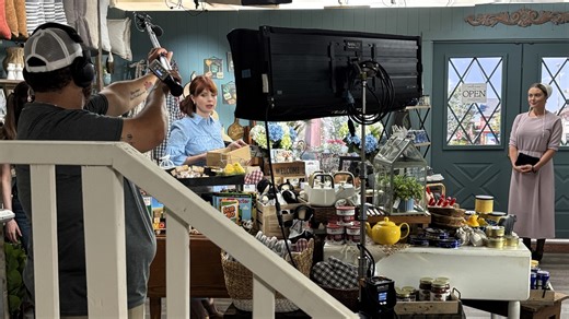 Get a look at the set as 'Sugarcreek Amish Mysteries' TV show films in Amish country