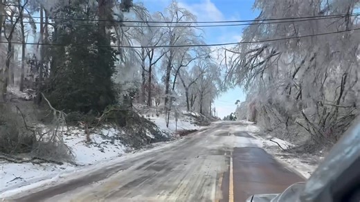 Major damage from ice storm near Ole Miss Campus. We are having trouble getting to these addresses | Reed Timmer Extreme Meteorologist