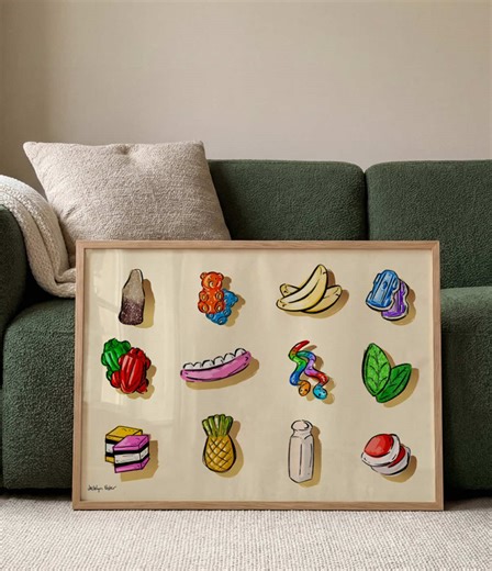 Yes or no to the little individual lolly prints…. Y OR N? 🍬 #art #artist #artprint #lollies #candy
