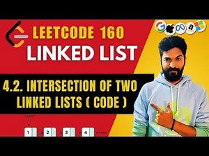 160.2 Intersection of Two Linked Lists (Code) | #4 | Linked List Playlist | #leetcode #linkedlist