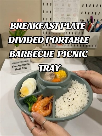 breakfast plate divided portable barbecue tray#breakfastplate#plasticware#buynow