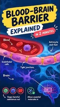 Blood-Brain Barrier Explained in 2 Minutes 🧠 | Biology Simplified