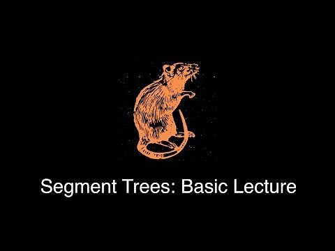 Algorithms in Depth: Segment Trees, Basic Lecture (Stream Recording)