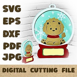 Lion Christmas Pop up Box Card Template Jungle Animals 3D Papercut SVG Card Cut File Cricut Silhouette DIY - Etsy UK