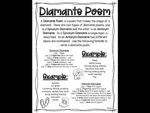 Diamante Poem By Ms. Johnson